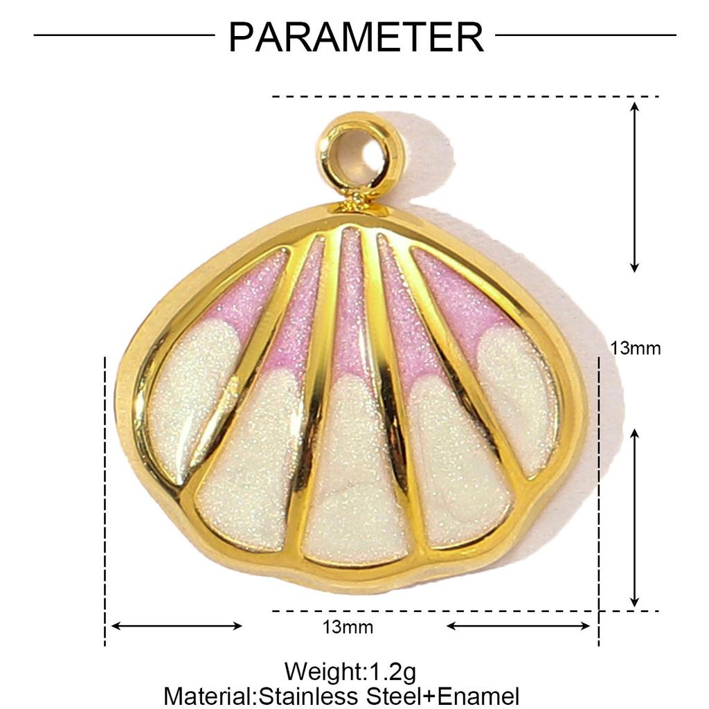 3pcs/Lot Stainless Steel Fish Bone Mermaid Tail Bracelet DIY Charms Women Shell Crab Conch Necklace Pendant Heart Love Jewelry