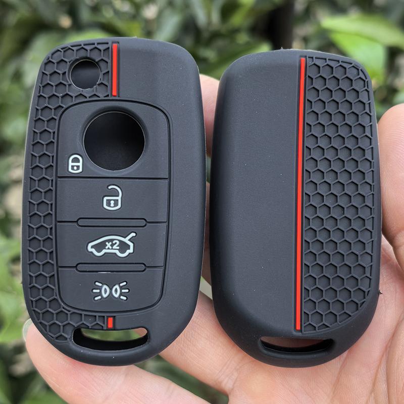 Custodia Protettiva in Silicone a Flip per Chiave Auto per Fiat Tipo Toro Nuovo Freedom 500X Doblo Argo Grazie Keyless Fob Accessori