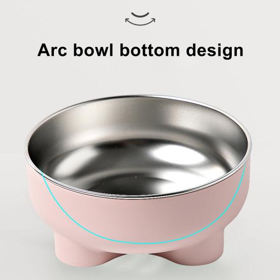 Pet Bowl Non-slip Detachable Double Bowls Dogs Cats Easy to Use No