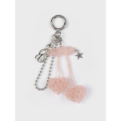 Eireve XL CHERRYx2 BEADED MULTI KEYCHAIN (PINK)