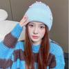 Autumn and Winter Japanese Cute Sweet Bow Rabbit Hair Blended Wool Hat Korean Style Fashionable Warm Knitted Ear Protection Cold Hat