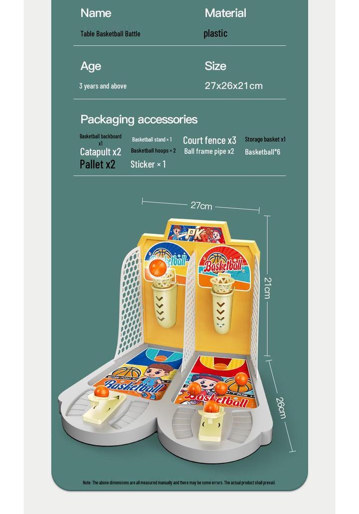 Double Basketball Tabletop Game: Interactive Parent-Child Educational Toy for Boys & Girls