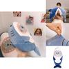 Cute Shark Plush Pillow With Cat Face Stuffed Animal Blue/grey 30/60cm Super Soft Short Plush