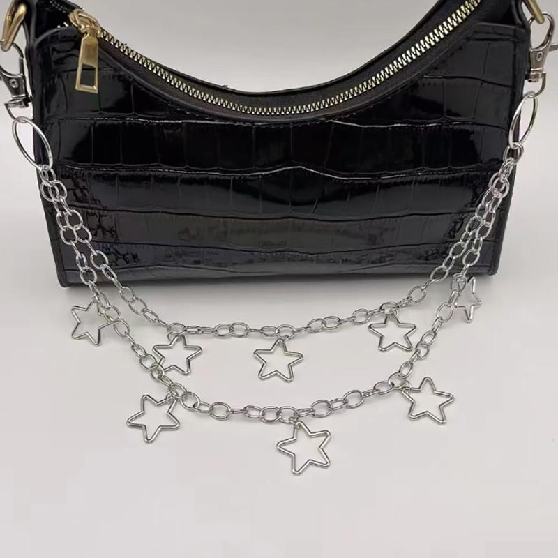

Hip Hop Trendy Car Jeans Pants Key Chain Ring For Women Men Hip Hop Multilayer Star Tassel Chain Pendant Chain For Bag onesize