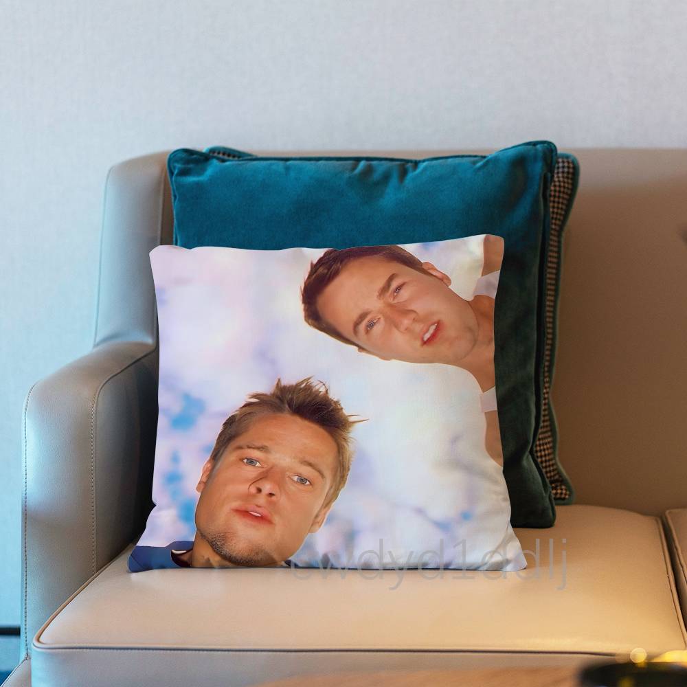 Movie FFight Club Pillow Case Short Plush Sofa Decorative Gift Home Doublesided Printing Cushio