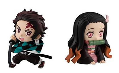 Demon Kimetsu No Yaiba ADVERGE MOTION of 2 Types Tanjiro Nezuko Bandai Candy Toy Slayer [Assortment (1. Kamado, 2. Kamado)]
