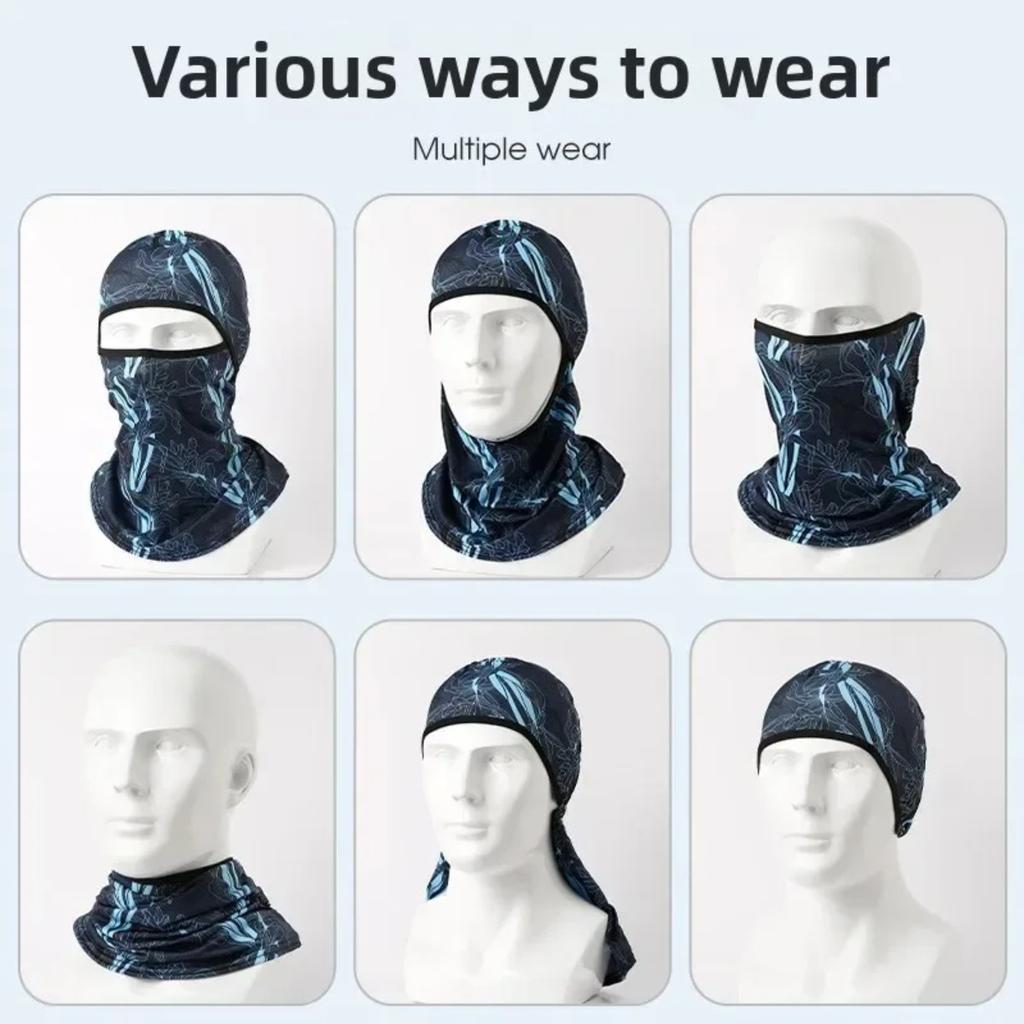 UV Protection Full Face Sun Mask Cooling Balaclava Breathable Headwear Uses For Cycling Motorcycle Outdoor Sports