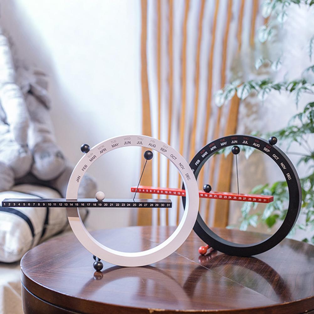 Magnetyczny Kalendarz Wieczny z Kulkami Miesiąc Tydzień Data Kalendarz Ścienny Nowość Dekoracja Biurkowa Kalendarz do Sypialni Ornament Prezenty