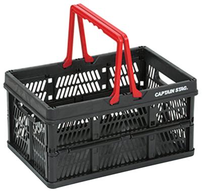 CAPTAIN STAG Folding Container Folding Handy Container Large Polypropylene Black (PP) UL-1013