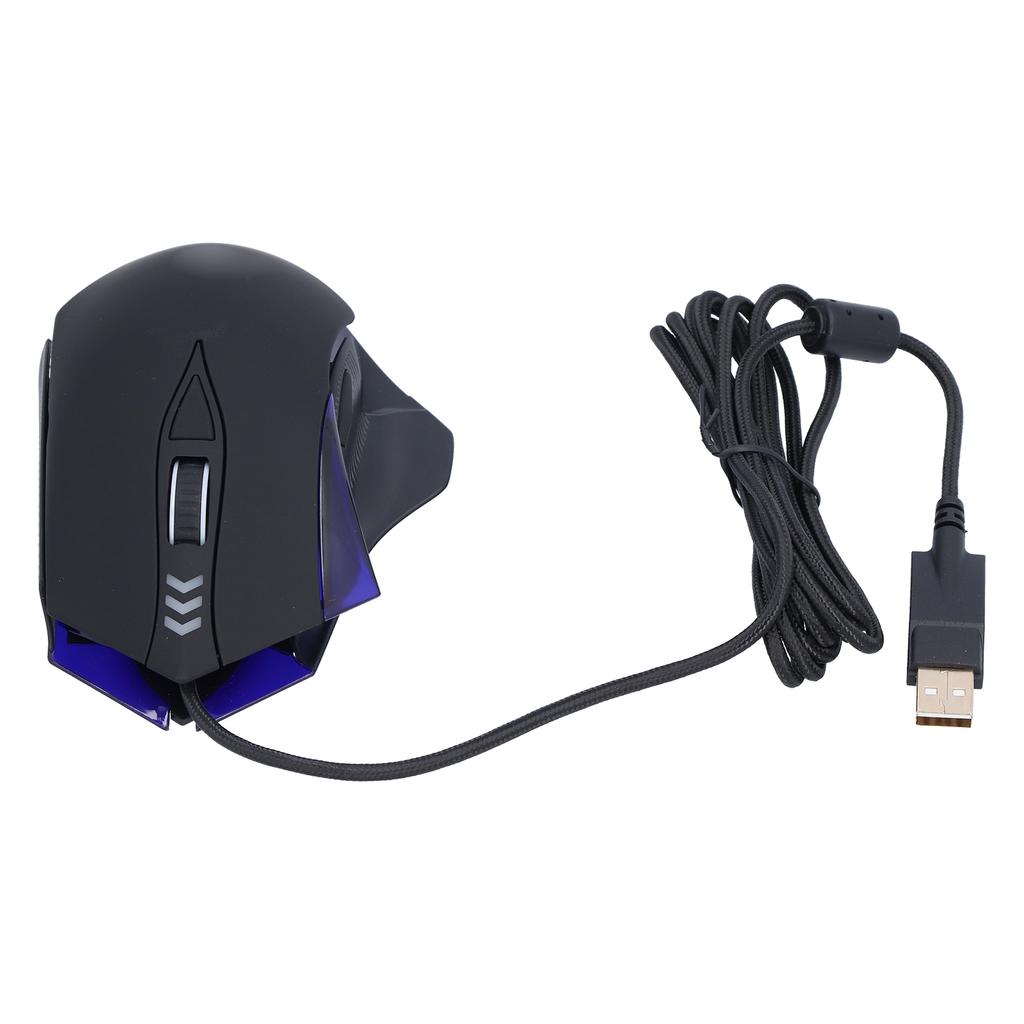 Gaming-Maus USB Tragbar Atmendes Licht 4 DPI Einstellbar Ergonomische Computer-Mäuse für PC Laptop
