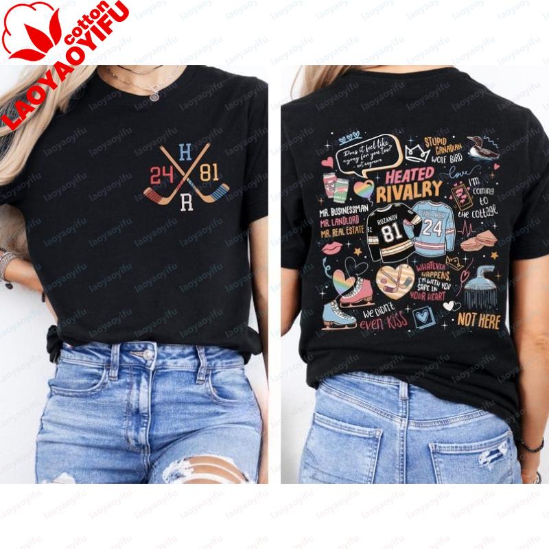 

Heated Rivalry RoUnisexce Shirt Hollanov Couple RoUnisexce Book Tshirt Hockey Rivals Couple Shirts Movie Book Fans Gift Women Clothing S