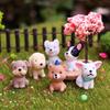 Cute Animals Puppy Miniature Figurines Home Decor Dog Ornaments Mini Resin Dogs  Micro Landscape