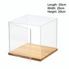 Transparent Acrylic Acrylic Display Case Stackable Design No-glue Assembly Dustproof Cover Wooden Bottom Display Box