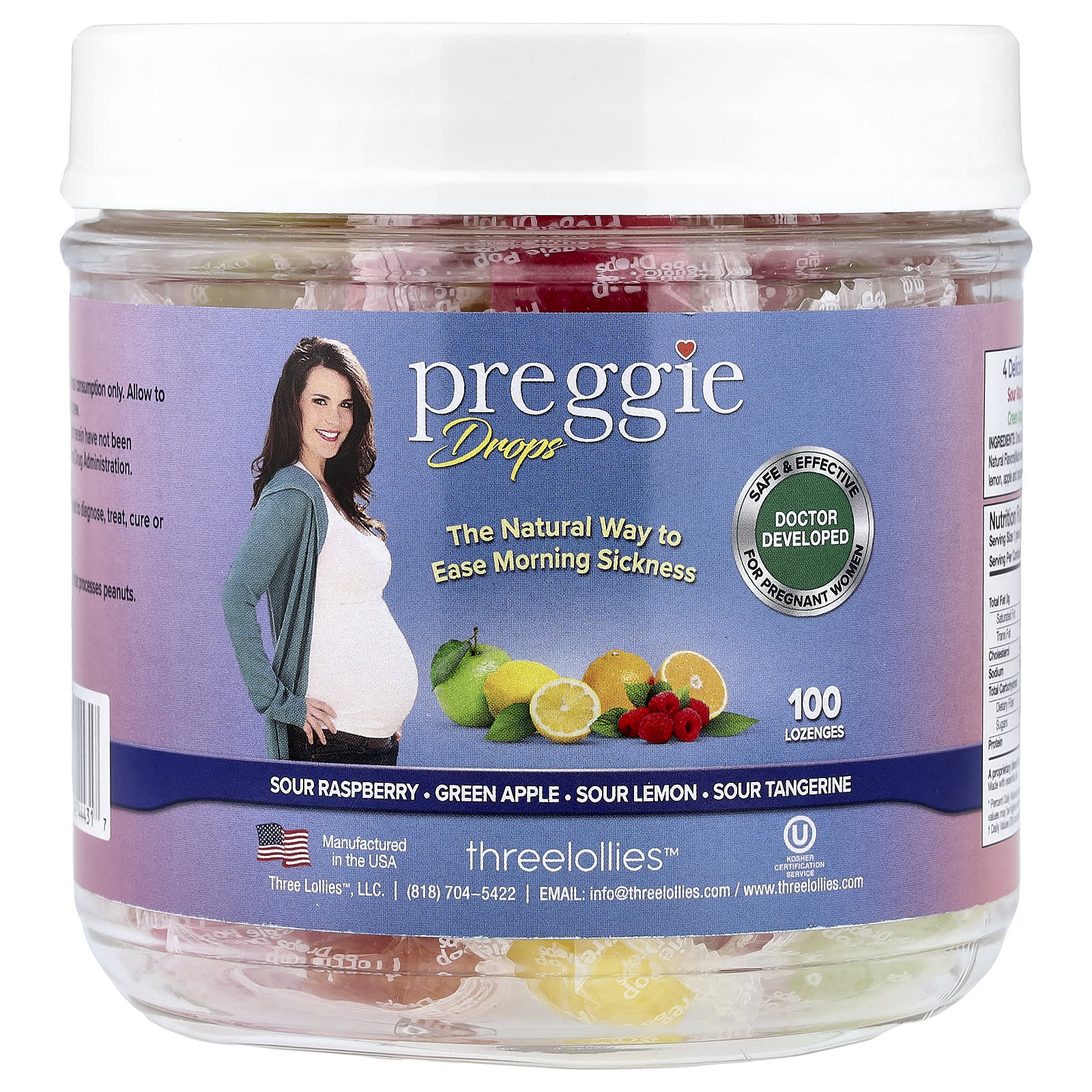 

Preggie, Preggie Drops, Assorted Flavors, 100 Lozenges