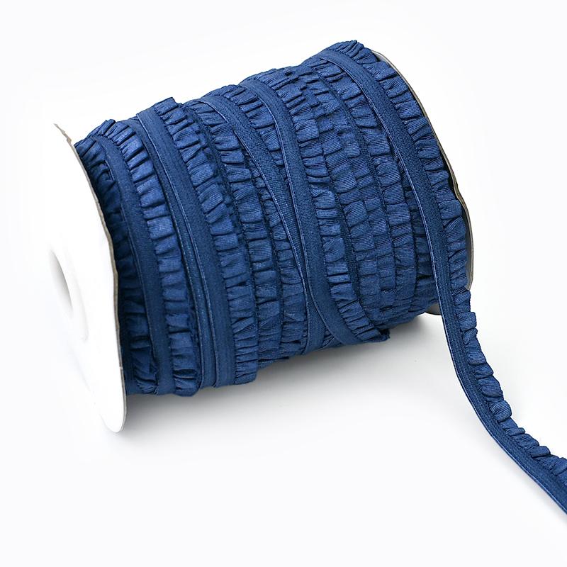 5-30Meters Meetee 10mm Elastic Bands Garment Stretch Ruffled Lace Trim Hairband Rubber Tapes DIY Clothing Sewing Accessories