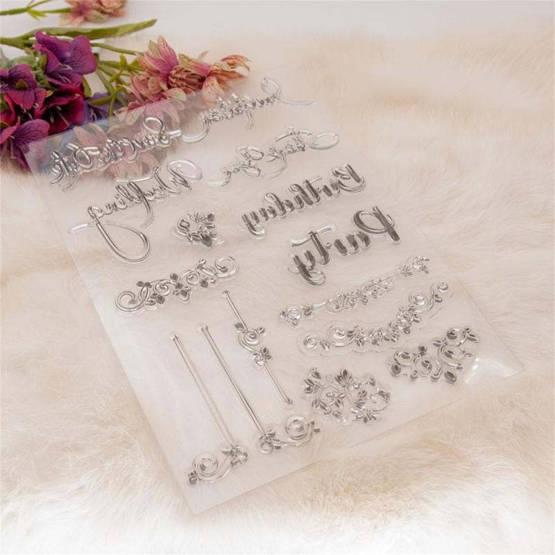 Transparent Silicone Stamp Wedding Clear Stamp Scrapbooking Supplies for Journal Photo Album Card Making Decorations
