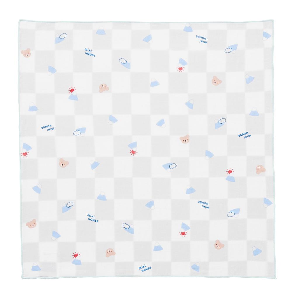 Gauze Handkerchief Gauze Set of Made In 35 X 35 Childbirth Baby Baby Gift Blue [MIKI HOUSE] Set, Handkerchief, Towel, 2, 100% Cotton, Japan, Cm,