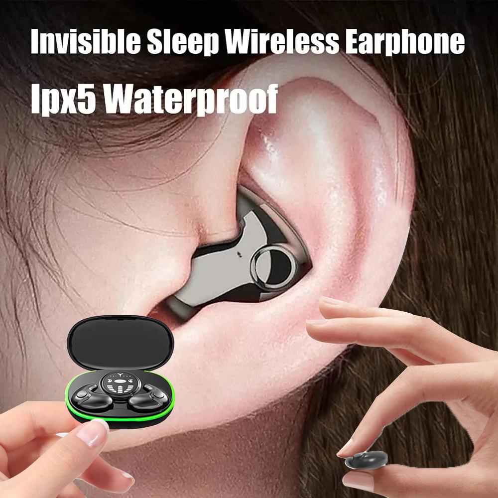 Słuchawki Invisible Sleep Bezprzewodowe słuchawki Bluetooth 5.3 Wodoodporne IPX5 Redukcja szumów Słuchawki douszne Sterowanie dotykowe