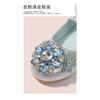 Aisha Girls Princess Shoes Spring and Autumn New Blue Crystal Shoes Girls Leather Shoes Little Girls Single Shoes Children's Flat Shoes
