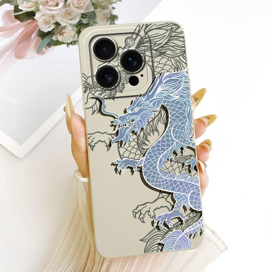 Cute Printed Phone Case For iPhone 16 Pro Max iPhone16 16Pro Soft Silicone Shockproof Cases For iPhone 16ProMax Covers Bumpers