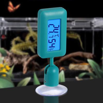 Aquarium-Thermometer, Celsius-Fahrenheit-Umrechnung, leuchtend, biegsam, drehbar, Saugnapf, Reptilien-Zubehör, 360-Grad-Drehung