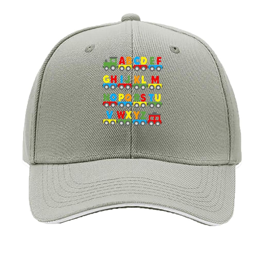 Alphabet Train ABCDEFGHIJKLMNOPQRSTUVWXYZ Colorful s Learning Design Sandwich Baseball Cap Unisex Women Sun Cap