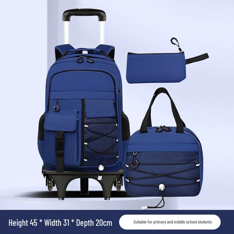 3-Piece Large Capacity Stair Climbing Wheeled Backpack Set