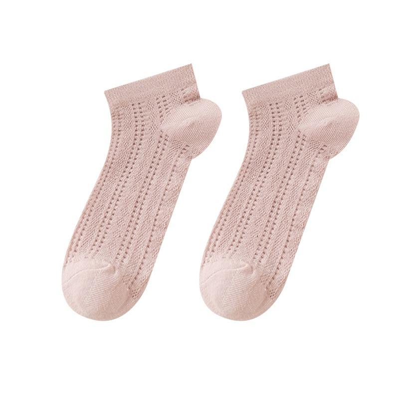 10 Pairs of Female Spring and Autumn Lace Mesh Hollow Mesh Breathable Crystal Silk Shallow Mouth Invisible Socks