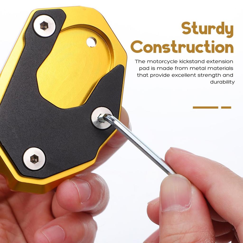 POPETPOP Side Stand Pad Side Stand Holder For Z900RS Z1000 Z1000R Universal Anti-Slip Aluminum