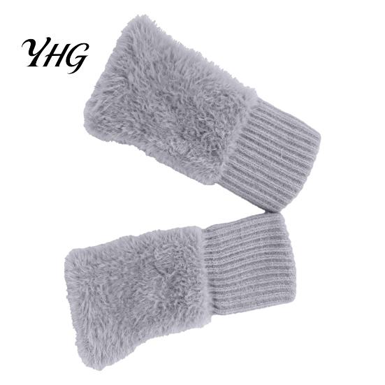 Winter Warm Fleece Lined Mittens 1 Pair Fingerless Gloves, Half Finger Mittens, Ladies Gloves Soft Fuzzy Thermal for Driving Writing Typing Flip Top