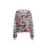 adidas All Over Print Crew Neck Long Sleeve Casual Sweatshirt Women Pink HF5117