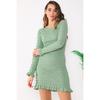 Mini Size Crinkle Fabric Knitwear Dress Standard Size