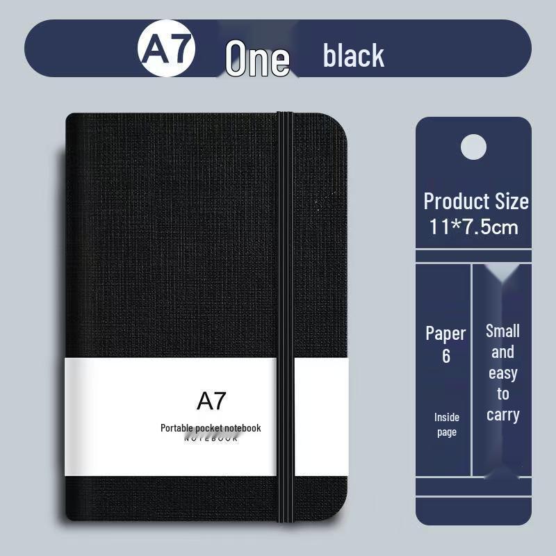 A7 Portable Laptop Notebook - Cute English Planner, Pocket-Size for Students, Japanese/Korean Style A6 Notepad