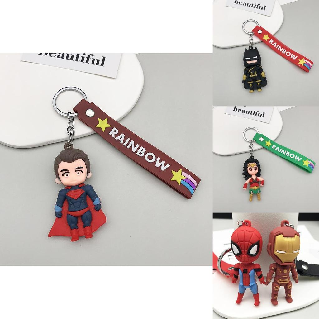 Marvel And Dc Hero Keychain Set Durable And Colorful Superheroes Keyring For Kids And Adults