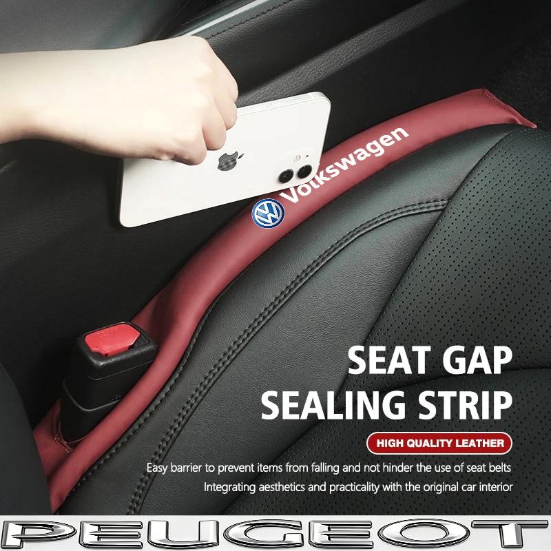 lmn1 2Pcs Leather Car Seat Gap Filler Strip Gap Plug For VW Golf Tiguan T-Roc Polo Passat ID.4 T-Cross ID.3 Taigo ID.7 Atlas Beetle
