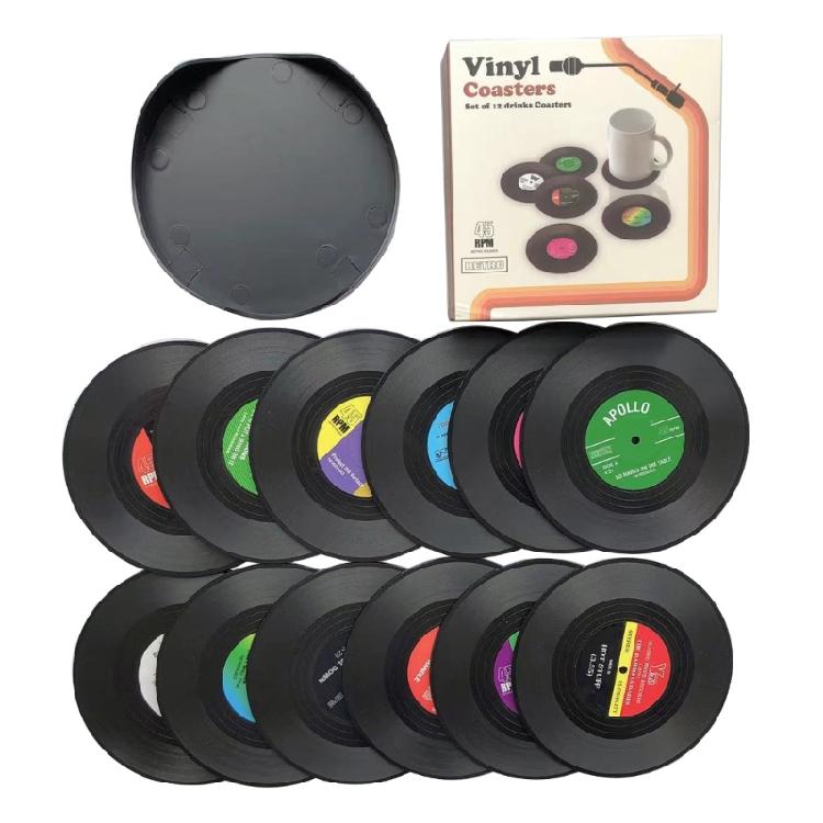 

6/12 Pack Cup Mats Vintage Coaster Non Slip Insulated Coffee Drink Mats Cup Pads 1