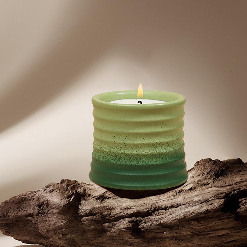 

Scented Candle, Simple Ceramic Bedroom and Living Room Decorations, Fragrance-free, Creative, High-looking, Soy Wax Plant Aromatherapy 600g