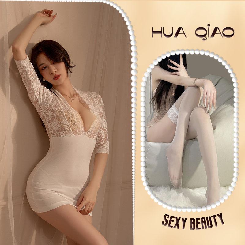 Erotic lingerie sexy lace suit hip covering uniform seduction see-through passion pajamas one