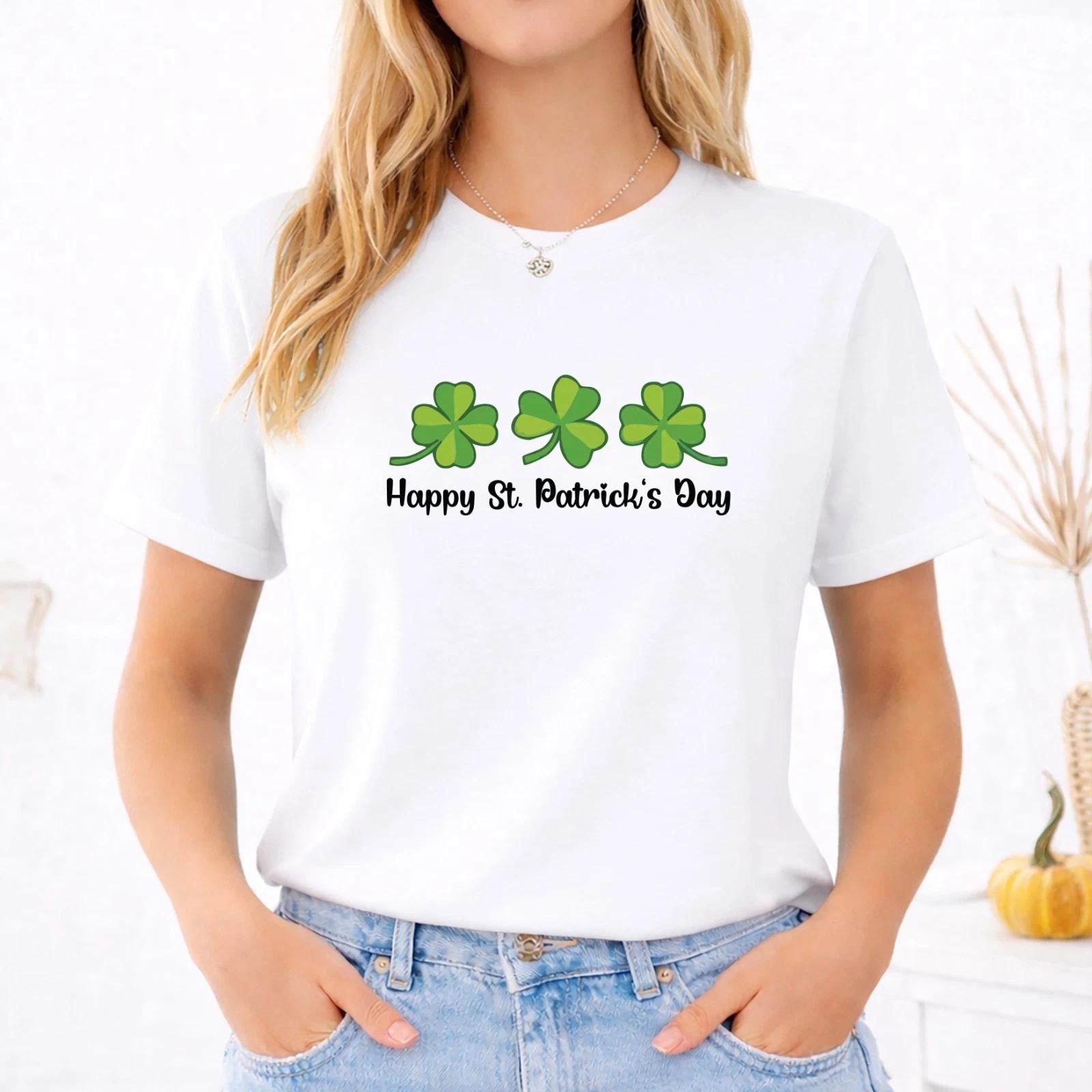St Patricks Day T-Shirt - Irish Shamrock 2026 Gift for Him, Patrick Leaf L