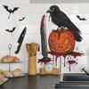 Halloween Crow Pumpkin Blood Print Bedroom Living Room Home Decoration Wall Stickers Self-adhesive