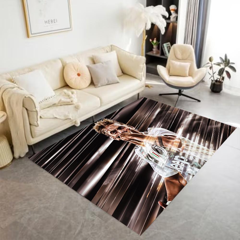 Soccer Player Through Wall Area Rug Suitable for Outdoor Entryway Game Room Playrooms Antislip Carpet Office home decor Wedding Party Gift