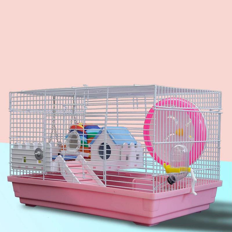 Portable Hamster Cage And Habitats, Travel Metal Mouse Cages , Hamster Habitat Rodent Gerbil Mice Rats Animal Critter Home Cage