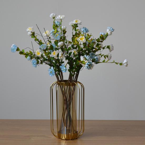 Artificial Flower UV Resistant Realistic Fake Silk Flower Home Office Wedding Party Indoor Outdoor Garden Faux Flower Decoration