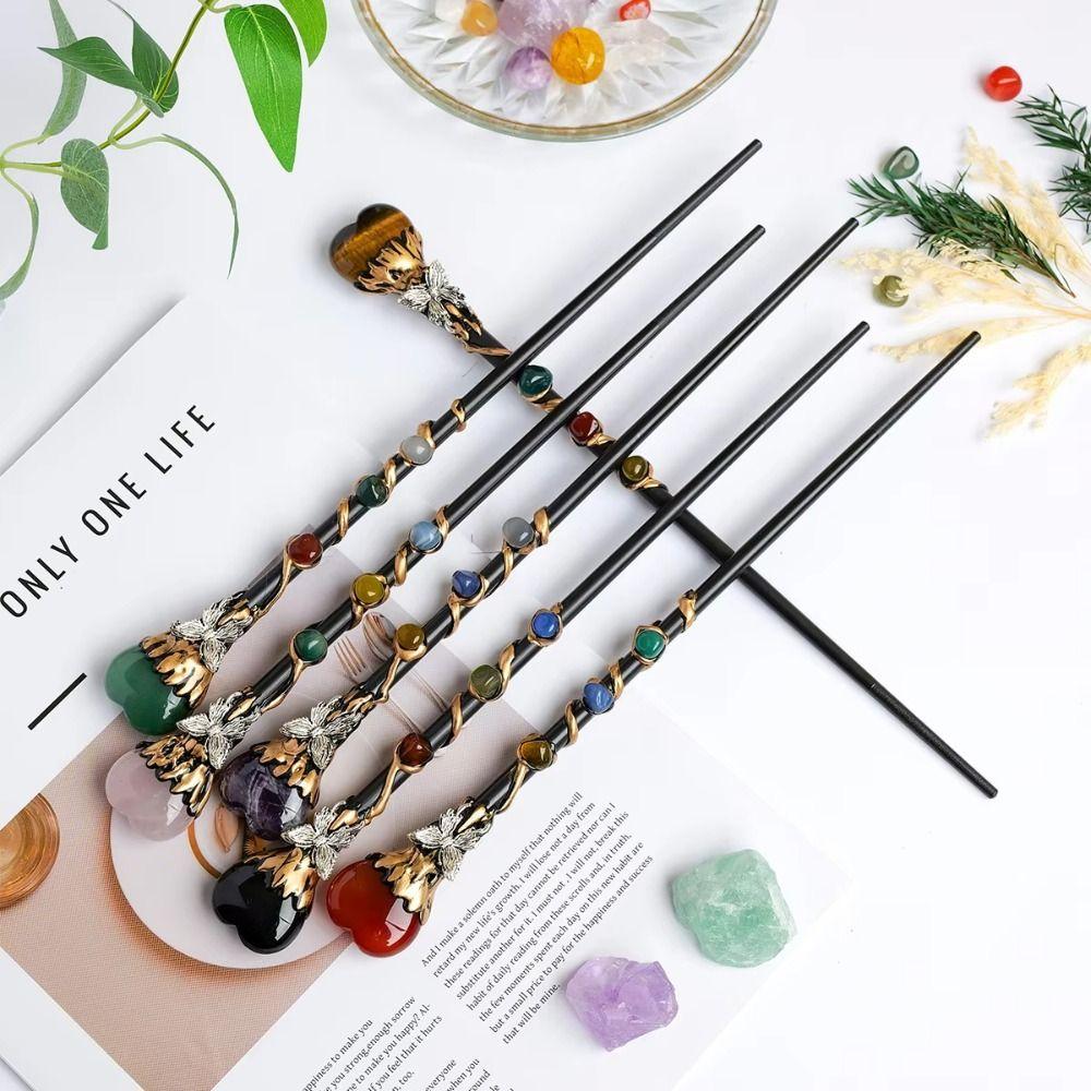 DIY Handmade Fairy Stick Halloween Prop Magic Scepter Creative Crystal Magic Wand Holiday Gift
