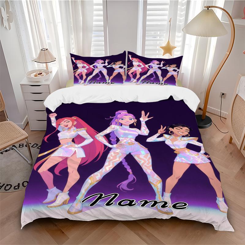 Custom Textile Fantasy Heroes Bedding 3 Piece Set HD Print Duvet Cover Pillowcases for Teens Adult Bedroom Decoration
