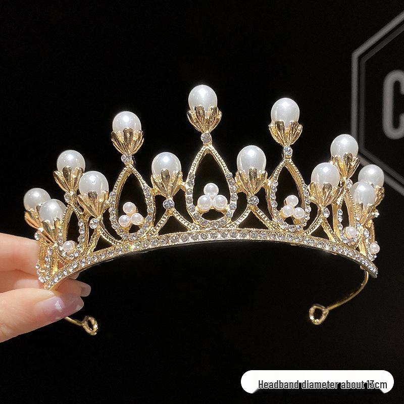 Princess Birthday Crown Headband for Girls – High-end Hair Accessories & Clip