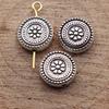 Carved Flower Spacer Beads Metal Loose Beads For DIY Bracelet Necklace Dreadlocks Jewelry Making Accessories For