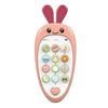 1 PCS Cartoon Radish Simulation Mobile Phone Can Bite The Baby Puzzle Early Education Music Story Learning Phone Toy