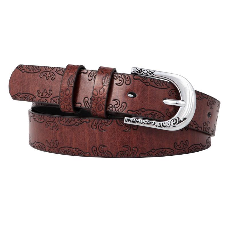Style Retro Ethnic Belt Leaf Embossing Design Suitable For Daily Dressing