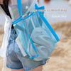 Outdoor Protable Mesh Bag Handbag Kids Toys Storage Bags Swimming Large Beach Bag For Towels Women Cosmetic Makeup Organizer